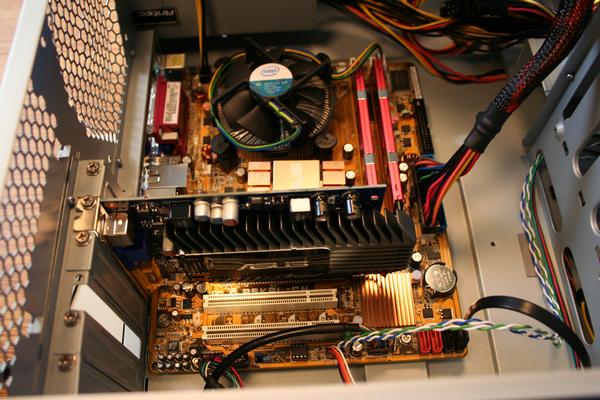 View of the installed video card