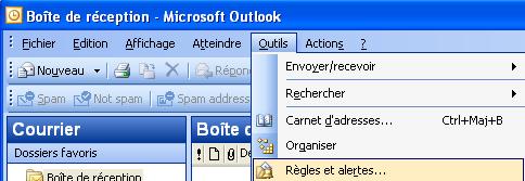 Regles et alertes Outlook