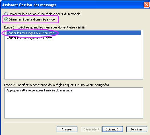 Assistant gestion des messages