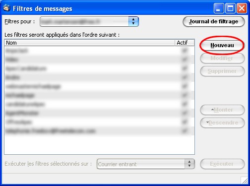 thunderbird nouveau filtre message