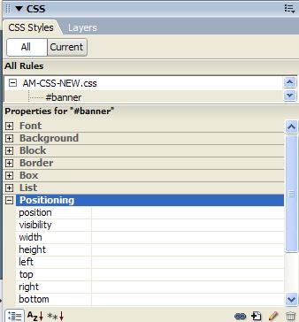CSS editor tab position adjustment