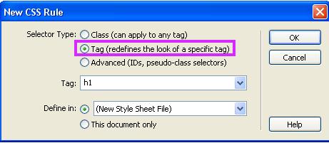 css new tag rule window