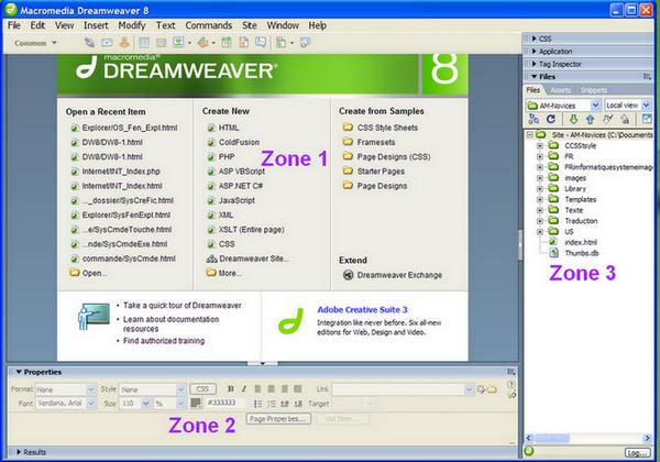 Dreamweaver 8 opening page tutorial