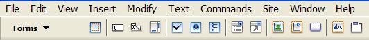 Dreamweaver 8 forms menu