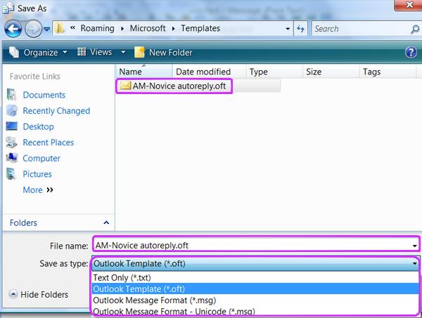 Out Of Office Reply With Outlook 2007 AM Novice