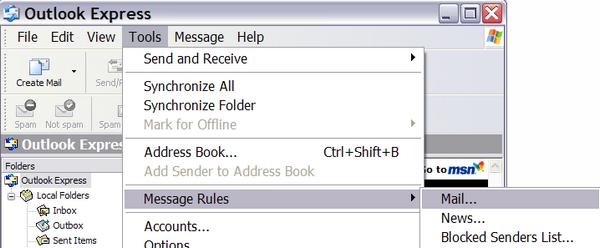 Outlook Express Mail Rules