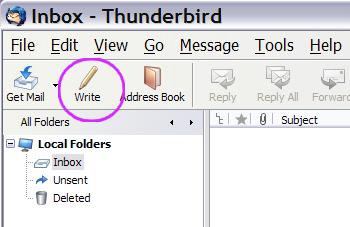 Thunderbird text editor