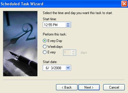 Scheduled task wizard 3