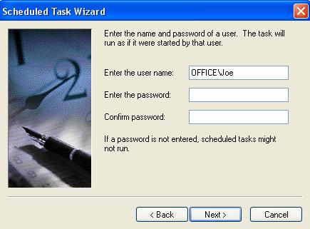 Scheduled task wizard 4