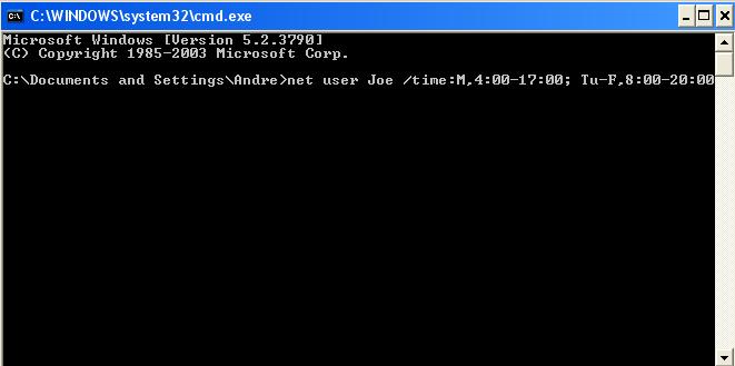 command prompt window